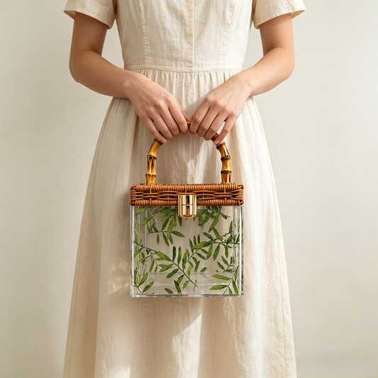 Acrylic woven handbag