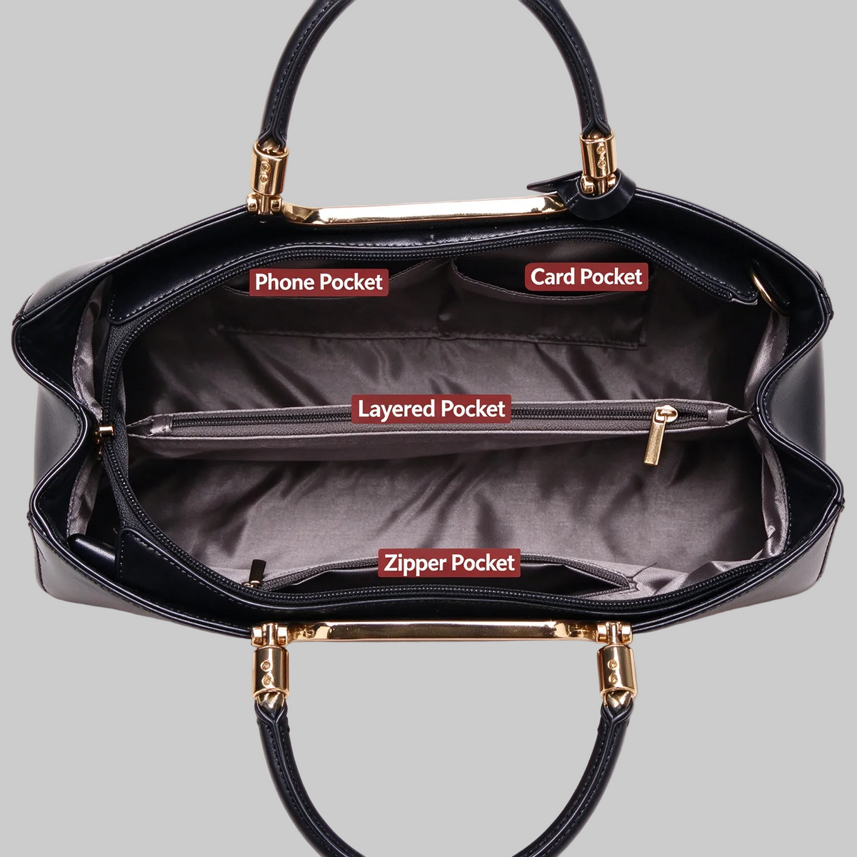 Fashionable glossy lacquer leather Handbag