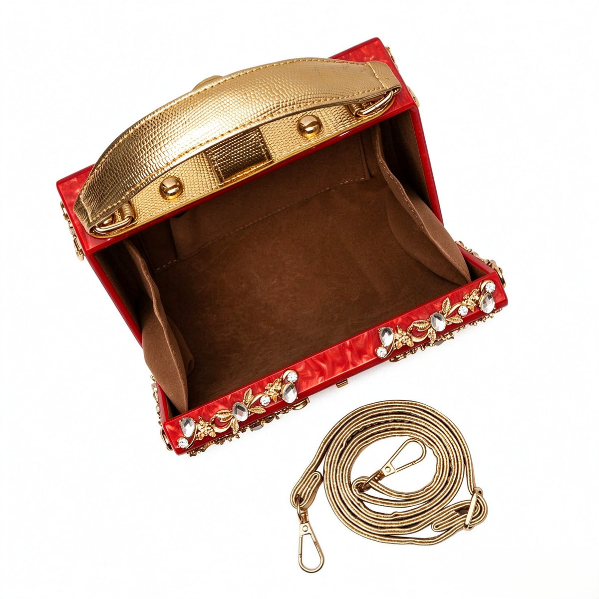Luxury Crystal Carved Acrylic Clutch Dual-Purpose Weddings, Parties eye-catching