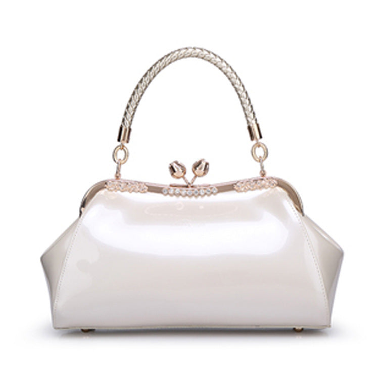Patent leather fashion handbag