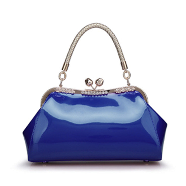 Patent leather fashion handbag
