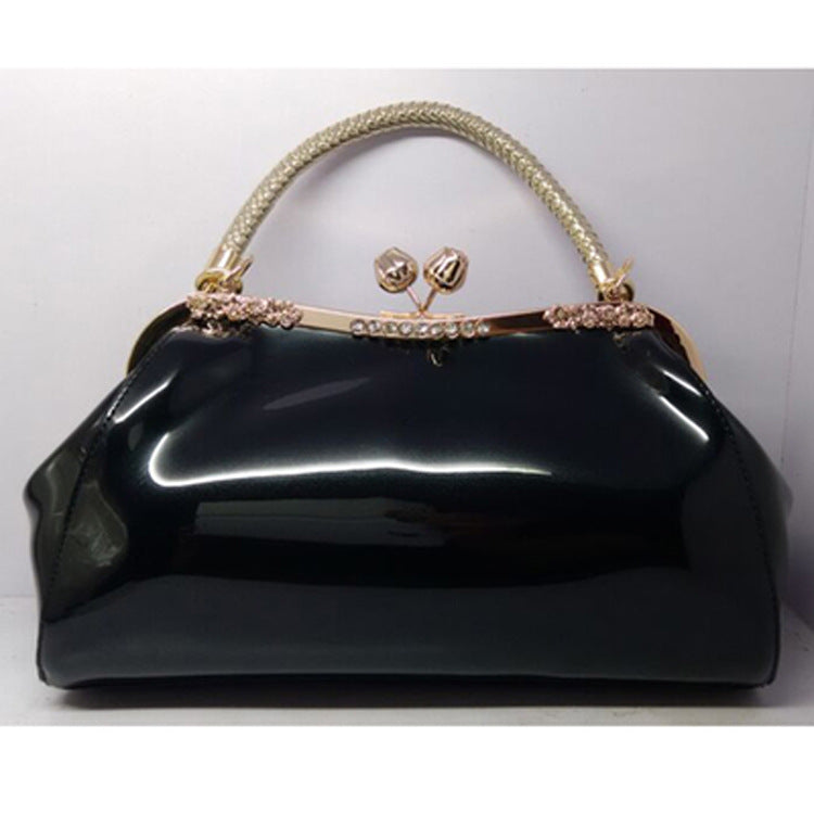 Patent leather fashion handbag