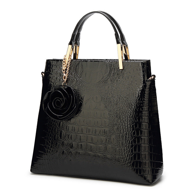 Crocodile Embossed Vintage Handbag