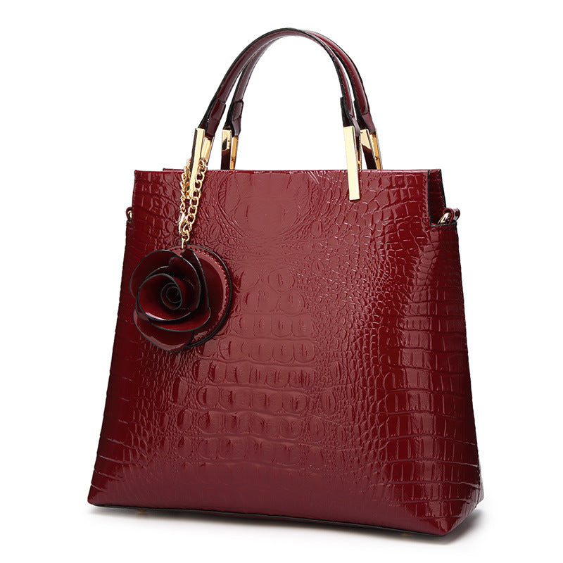 Crocodile Embossed Vintage Handbag