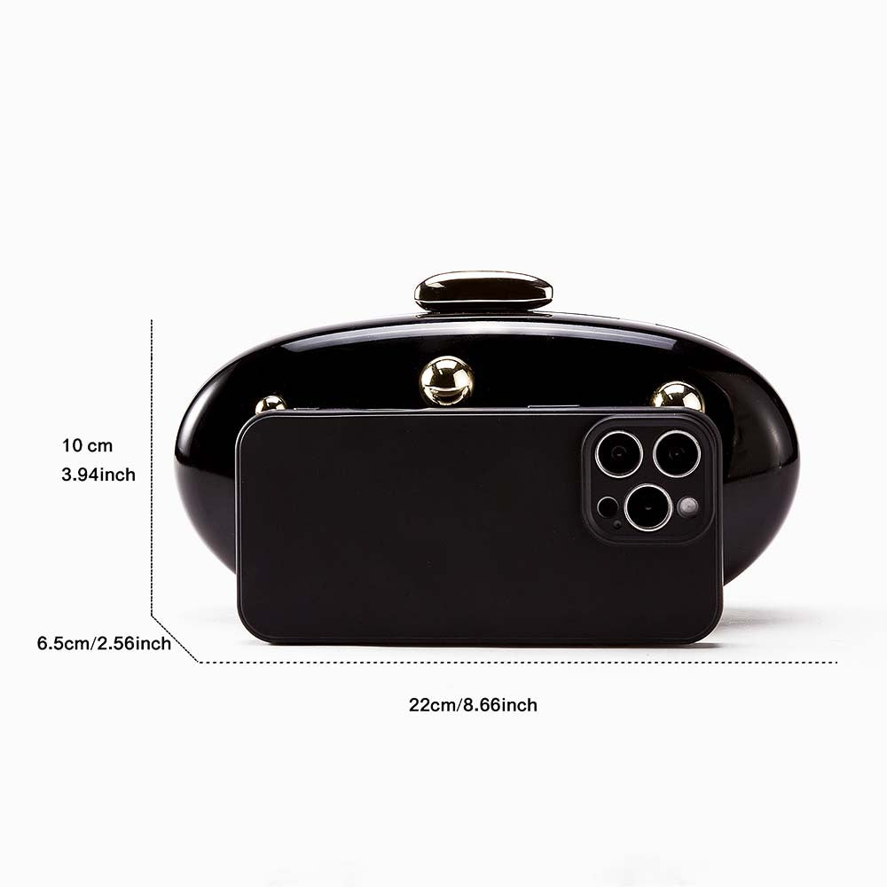 Acrylic evening bag with special-shaped shells
