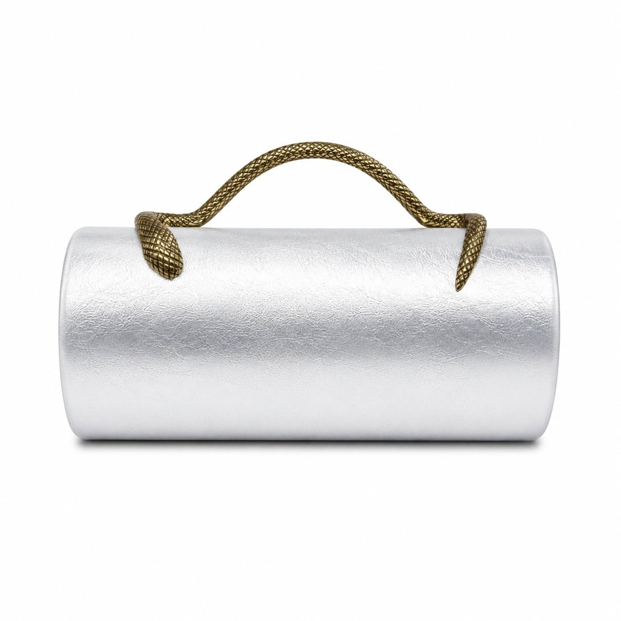 Snakeskin Embossed Top Handle Shoulder Bag