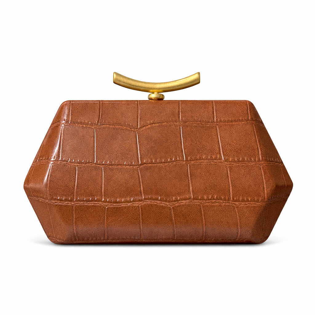 Fashionable bag with exotic crocodile pattern
