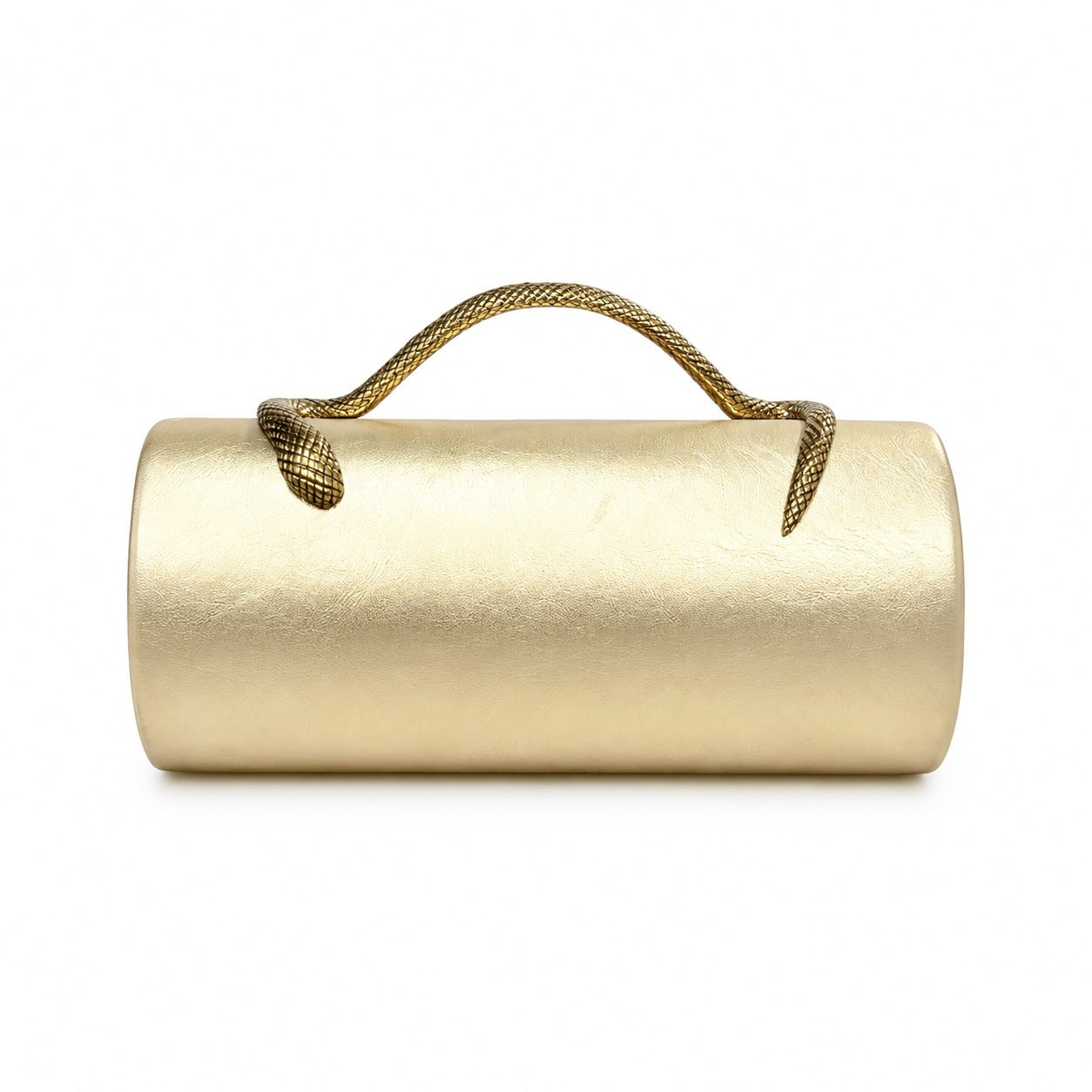 Snakeskin Embossed Top Handle Shoulder Bag