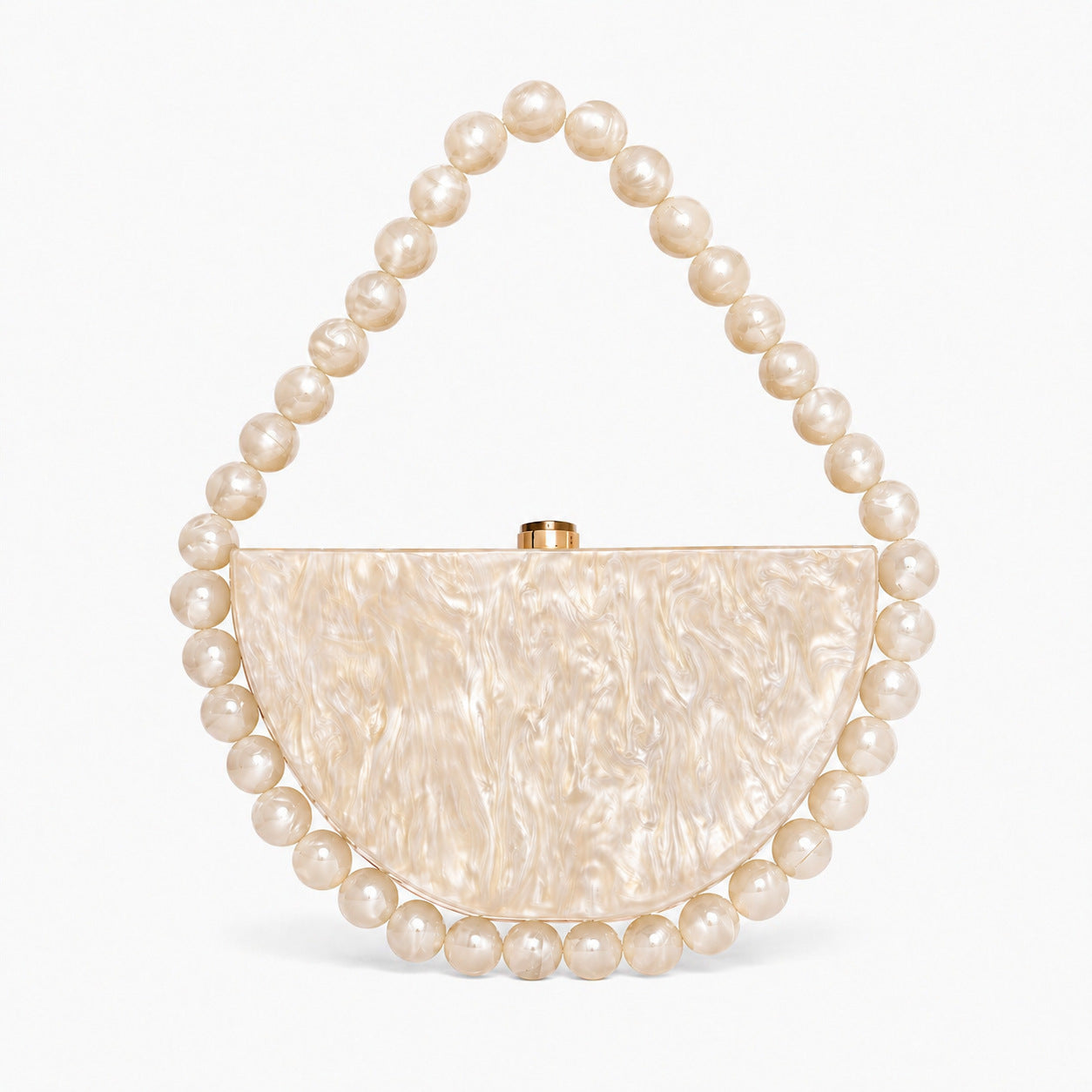 Pearlescent Vintage Semi-Circular Acrylic Bag