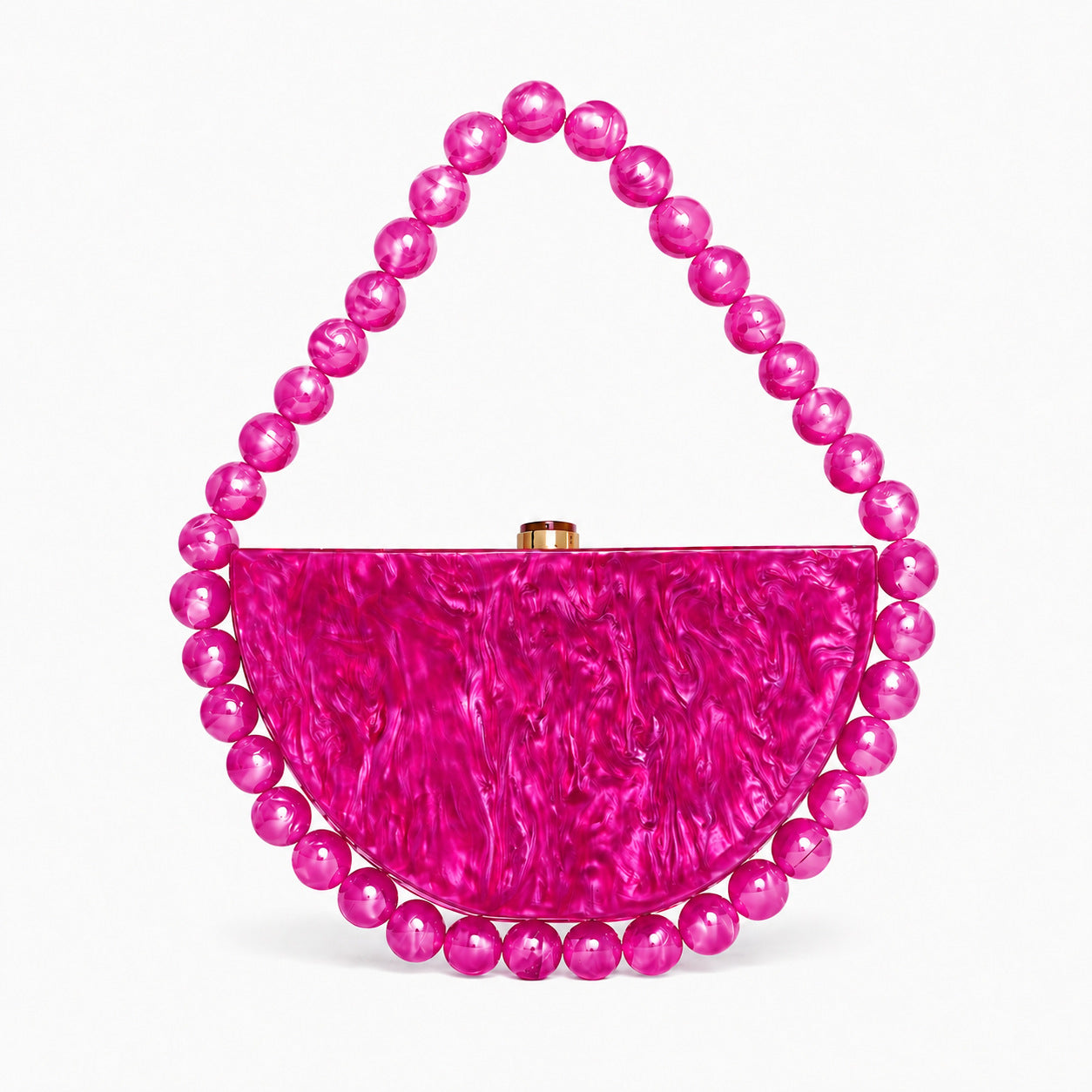 Pearlescent Vintage Semi-Circular Acrylic Bag