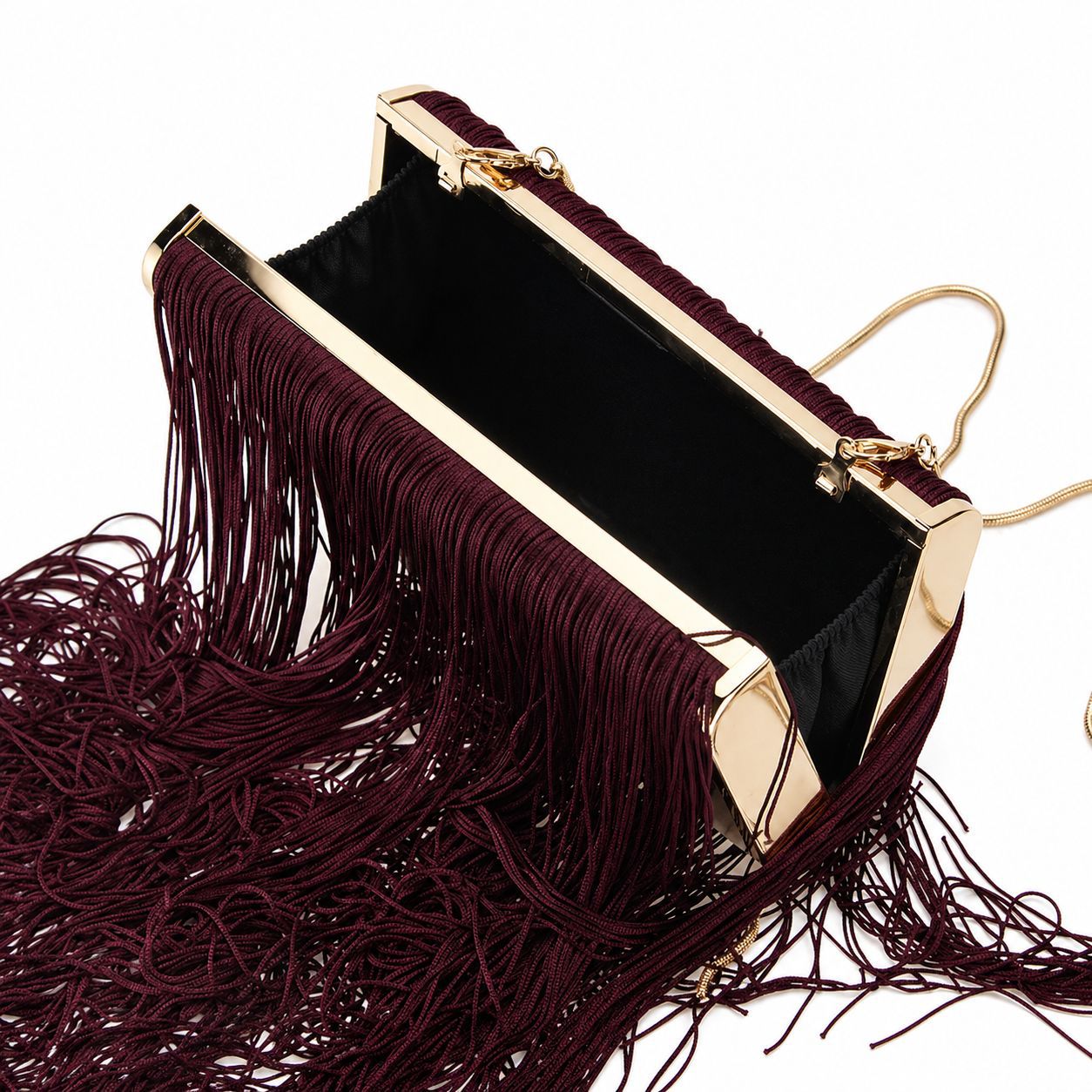 High-end tassel woven shoulder bag