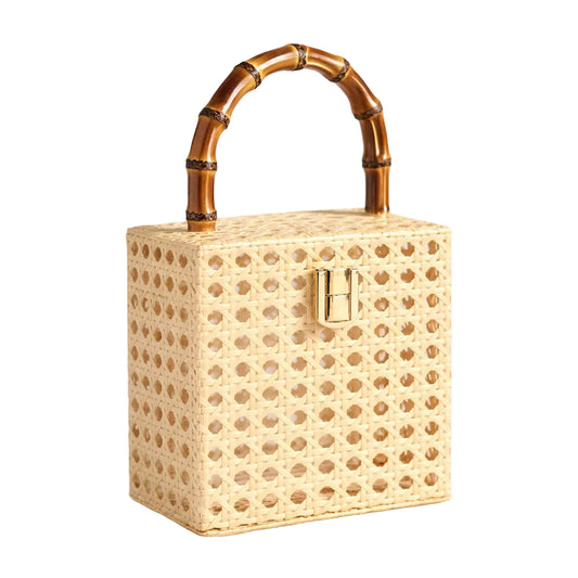 Acrylic rattan wedding crossbody bag