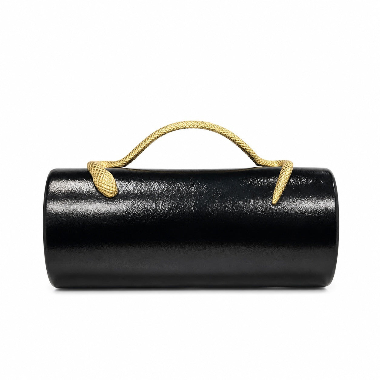 Snakeskin Embossed Top Handle Shoulder Bag