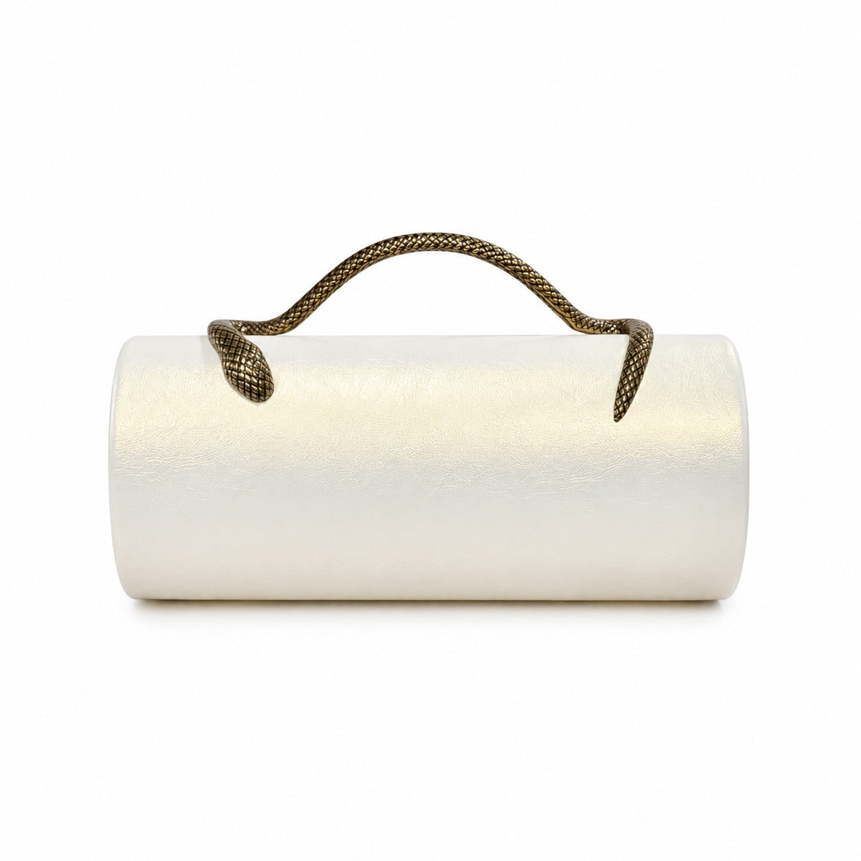 Snakeskin Embossed Top Handle Shoulder Bag