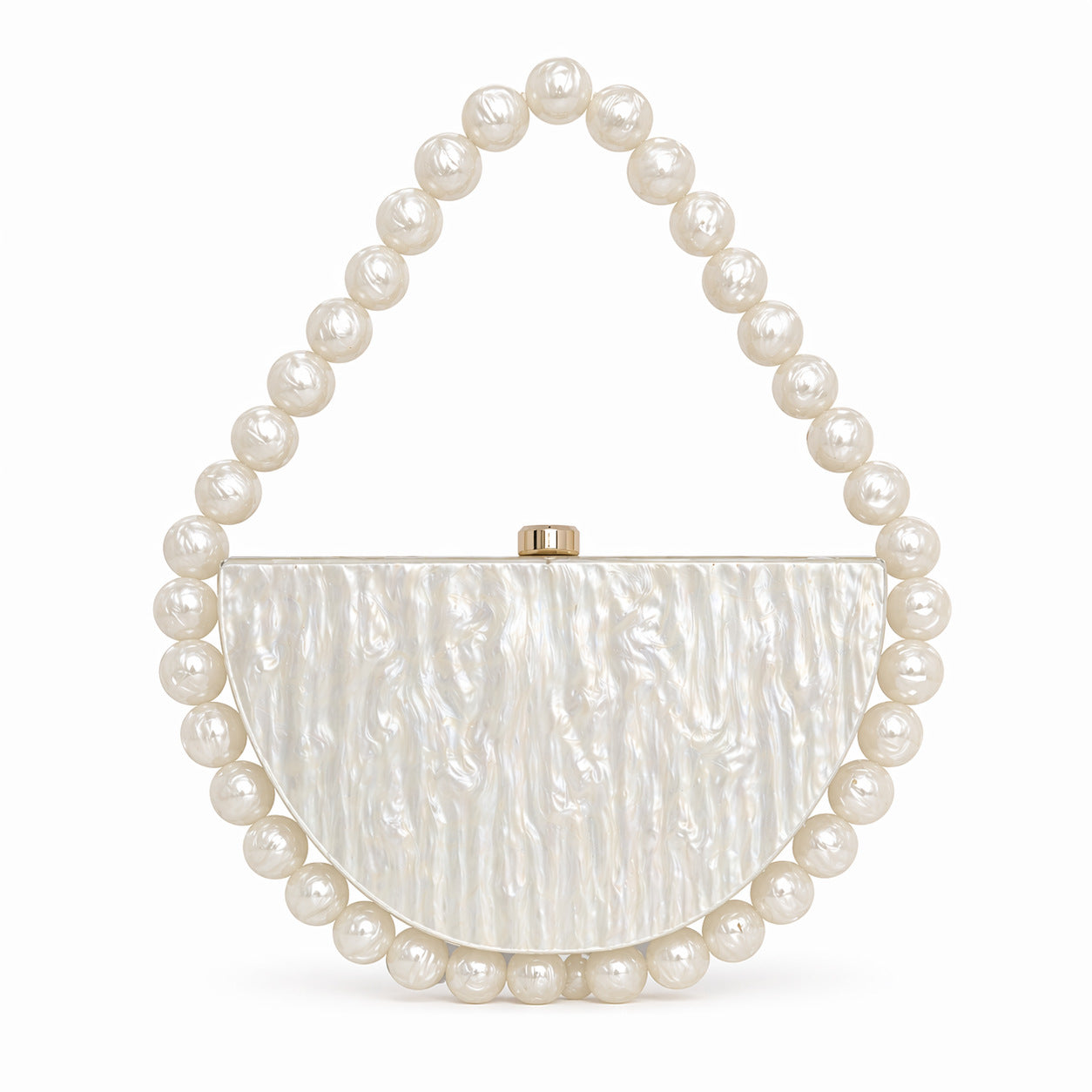Pearlescent Vintage Semi-Circular Acrylic Bag
