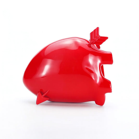 Vintage red heart one-shoulder bag