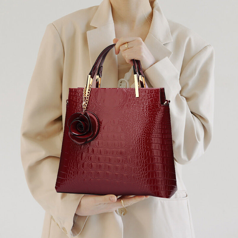 Crocodile Embossed Vintage Handbag