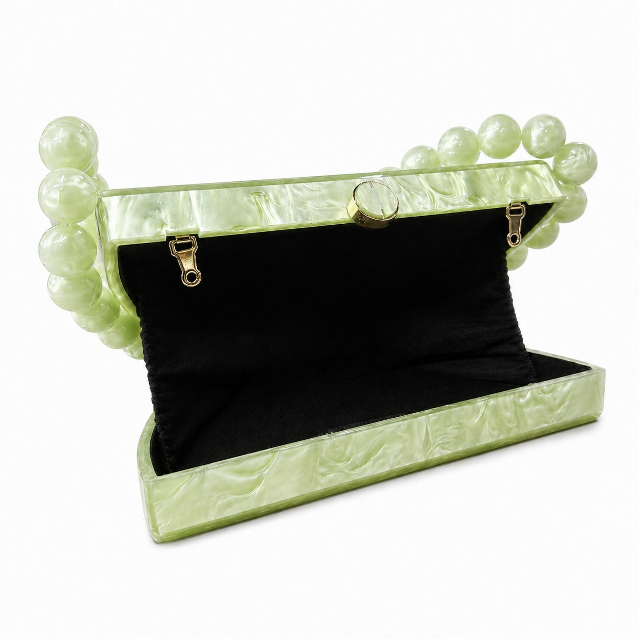 Pearlescent Vintage Semi-Circular Acrylic Bag