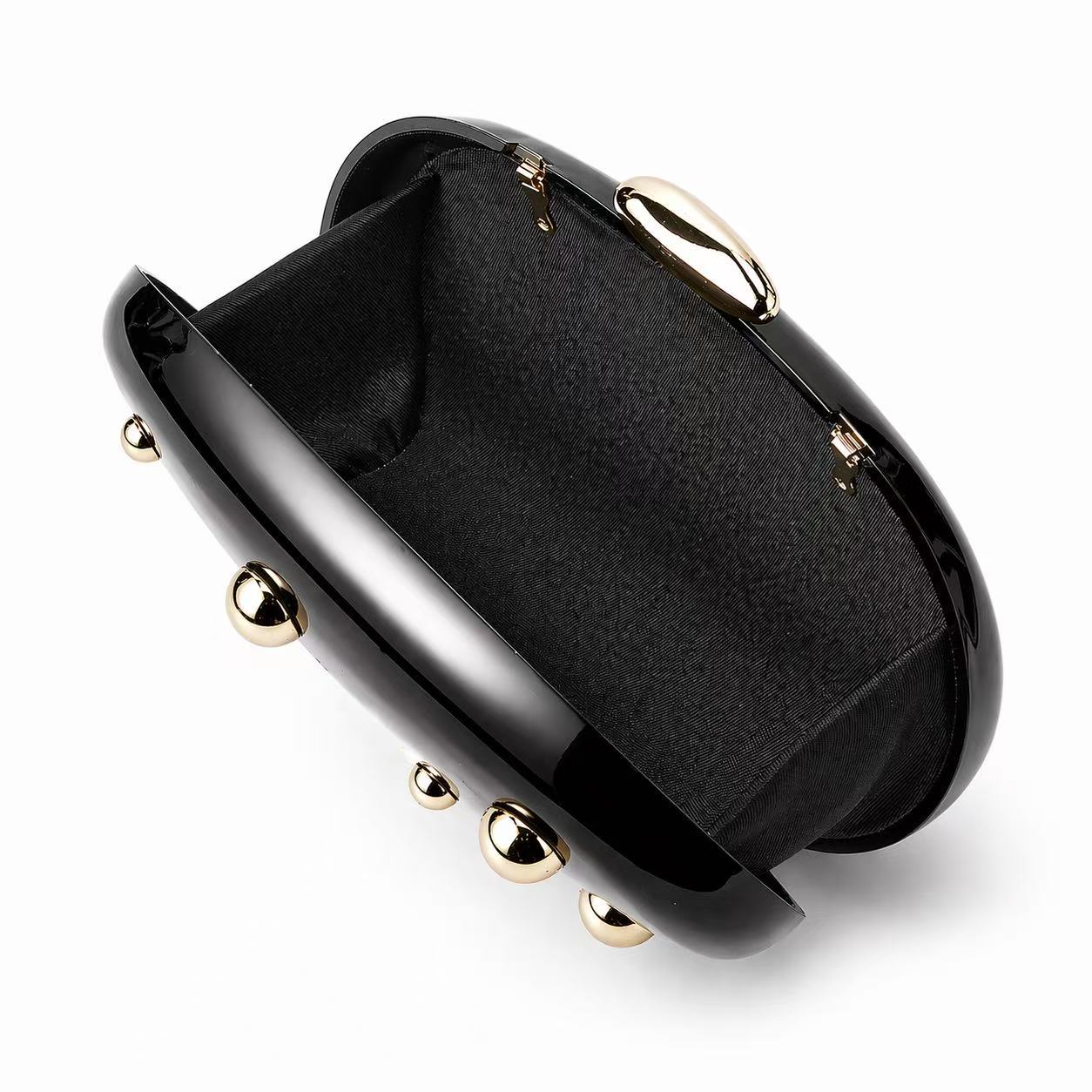 Acrylic evening bag with special-shaped shells