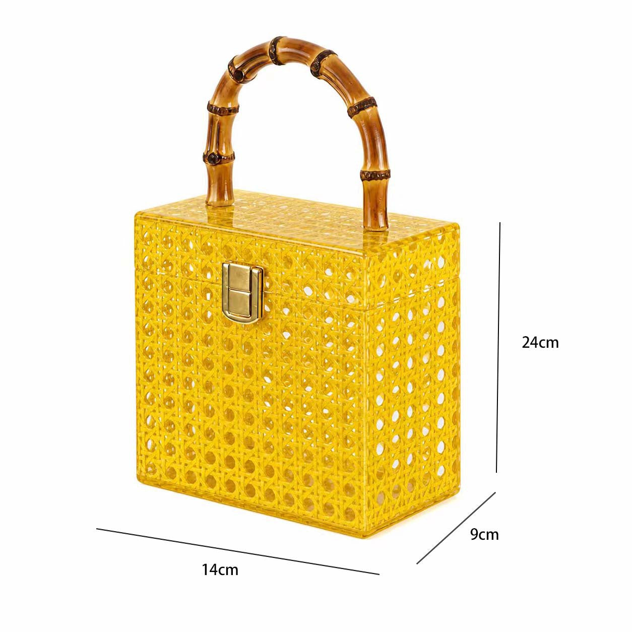 Acrylic rattan wedding crossbody bag