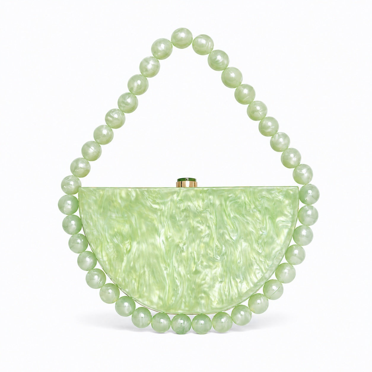 Pearlescent Vintage Semi-Circular Acrylic Bag