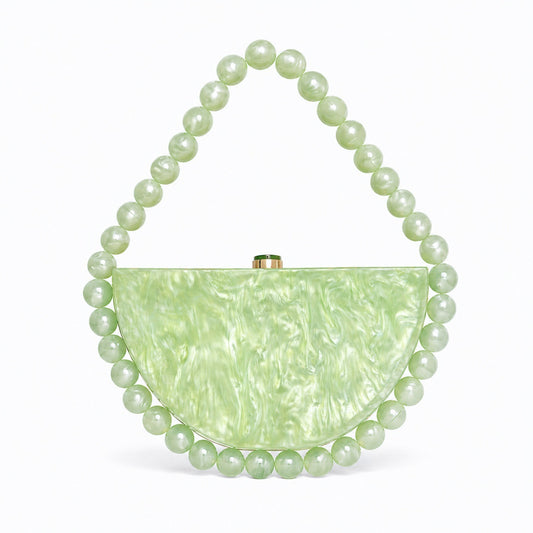 Pearlescent Vintage Semi-Circular Acrylic Bag