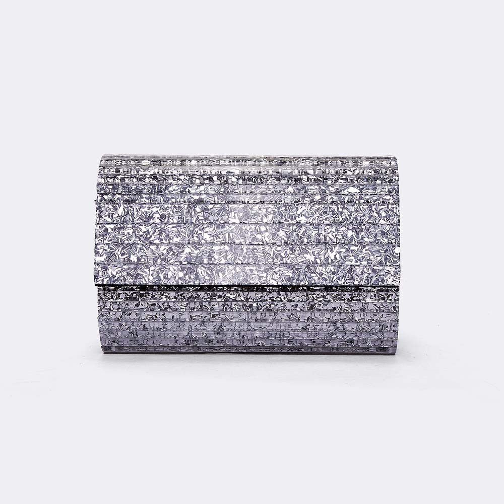 Acrylic splicing strip shoulder bag