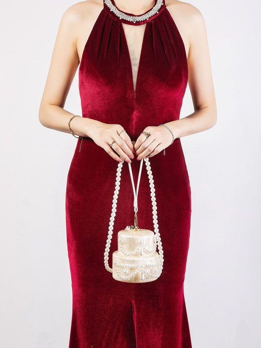 Niche cake-shaped fashion evening clutch