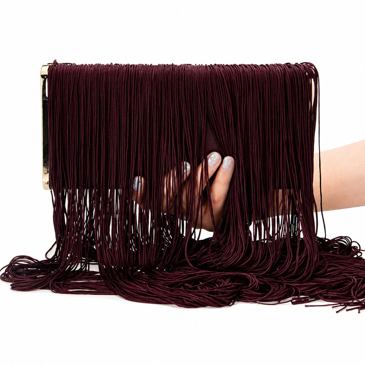 High-end tassel woven shoulder bag