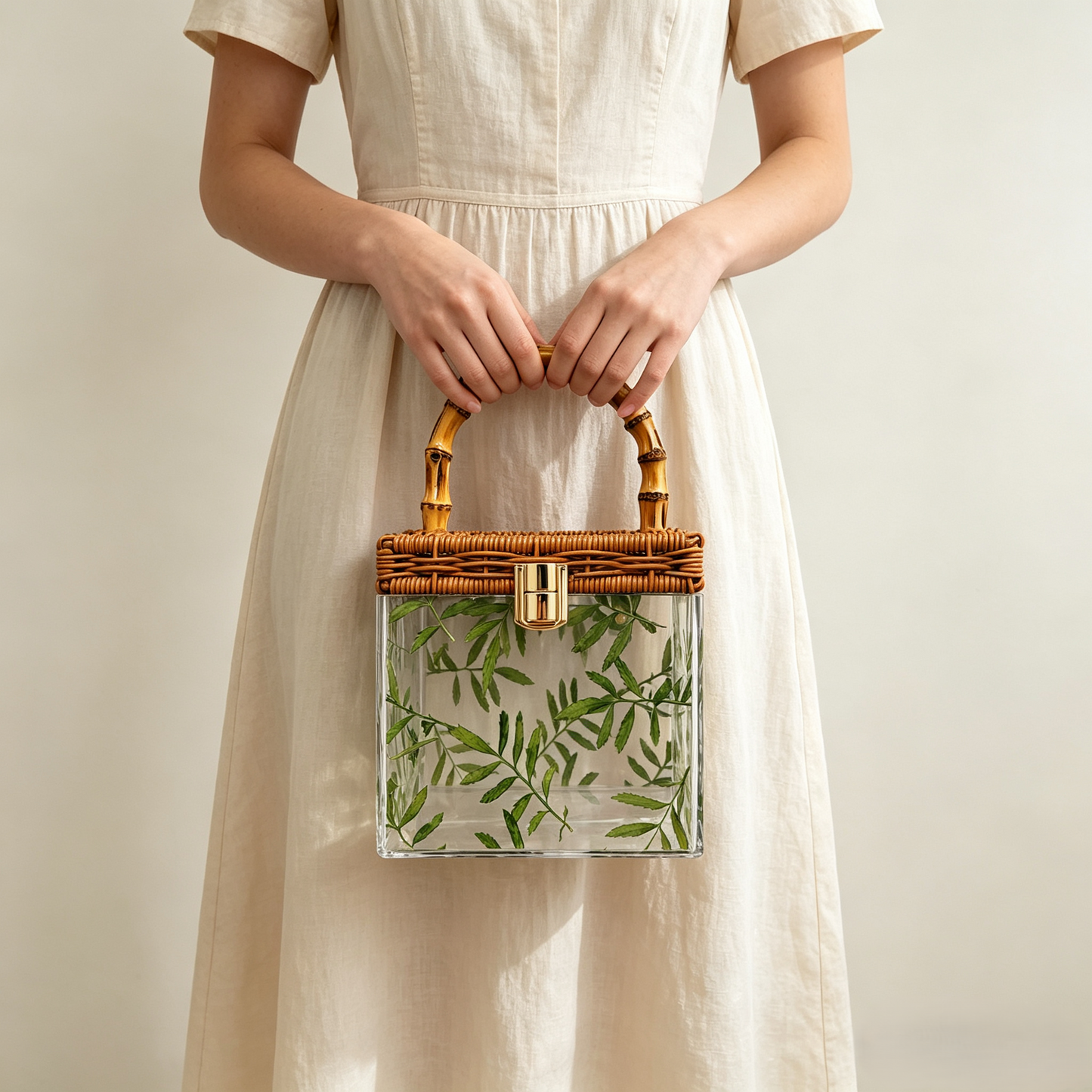 Acrylic woven handbag