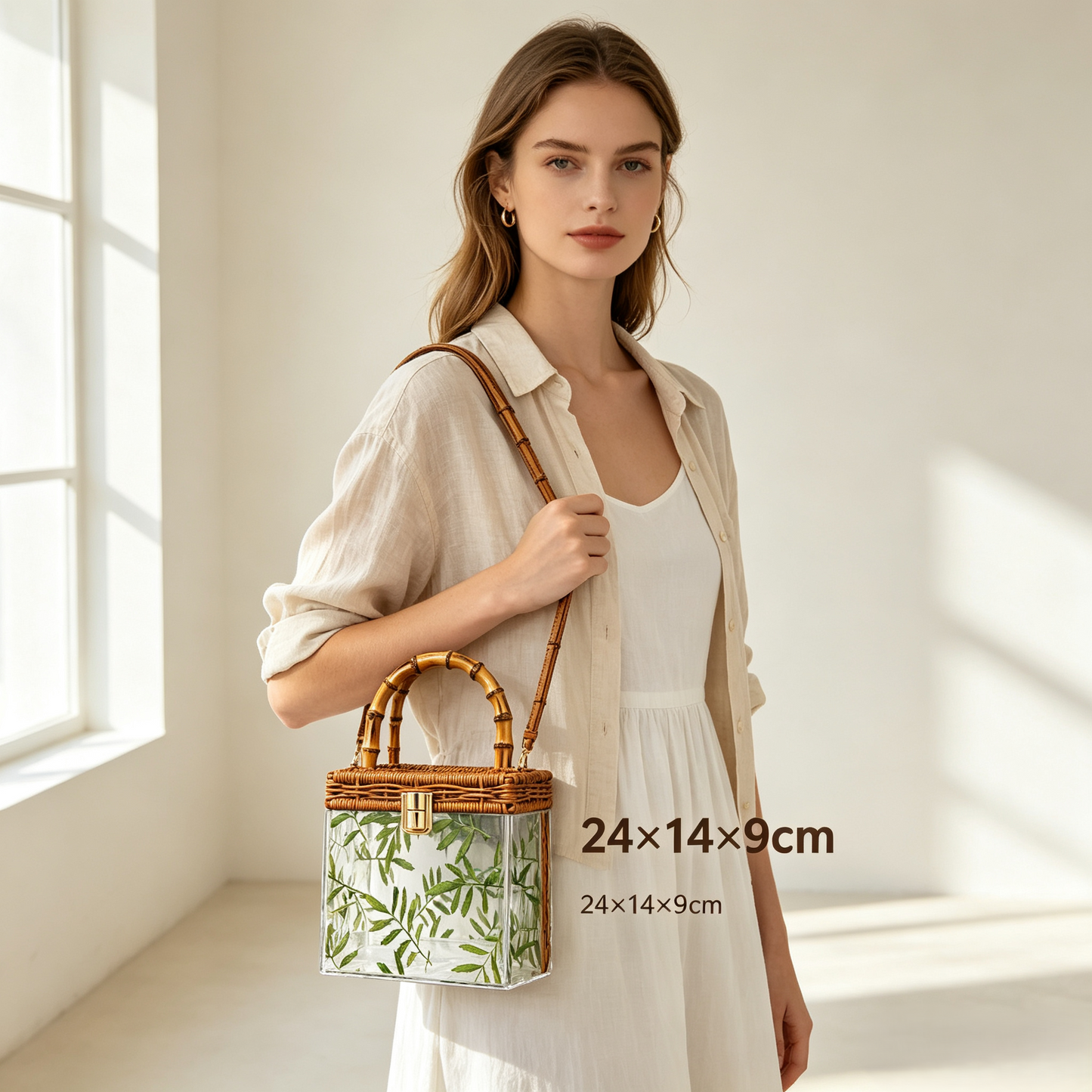 Acrylic woven handbag